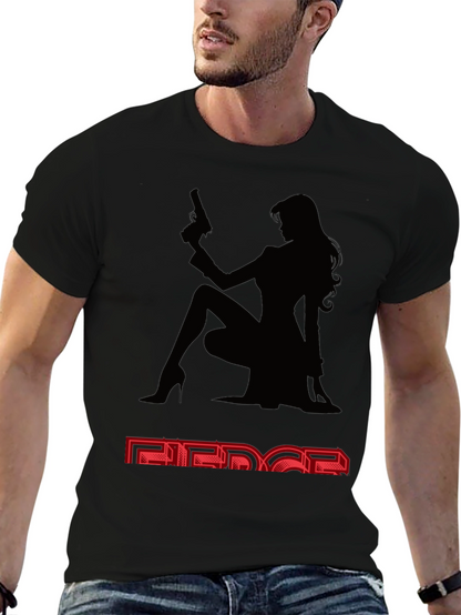 Camiseta Negra Mujer Fatal - Estilo y Audacia