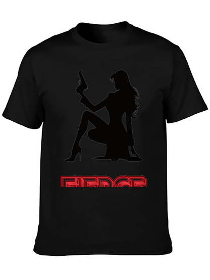Camiseta Negra Mujer Fatal - Estilo y Audacia