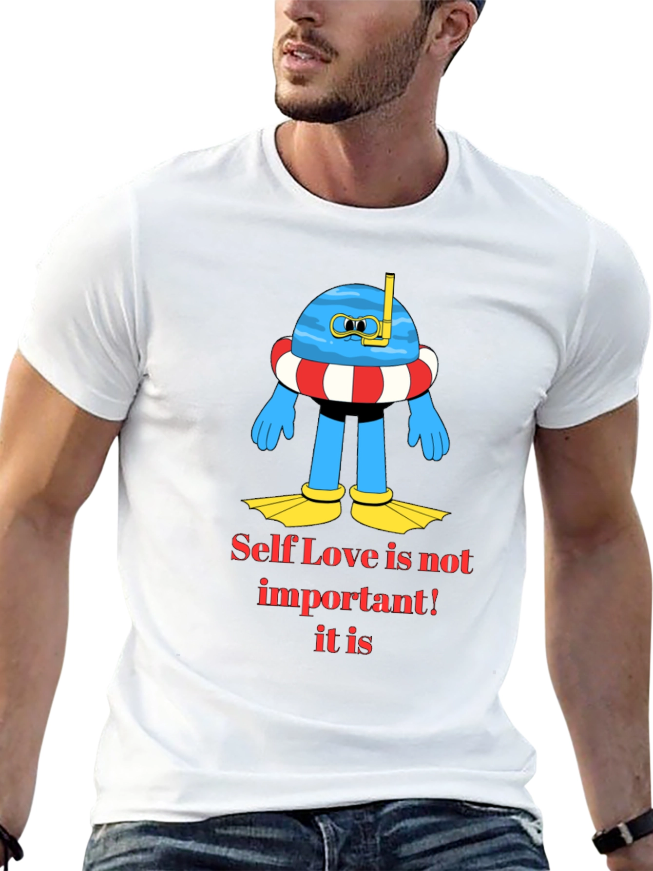 Camiseta Negra con Diseño Divertido de Buceo