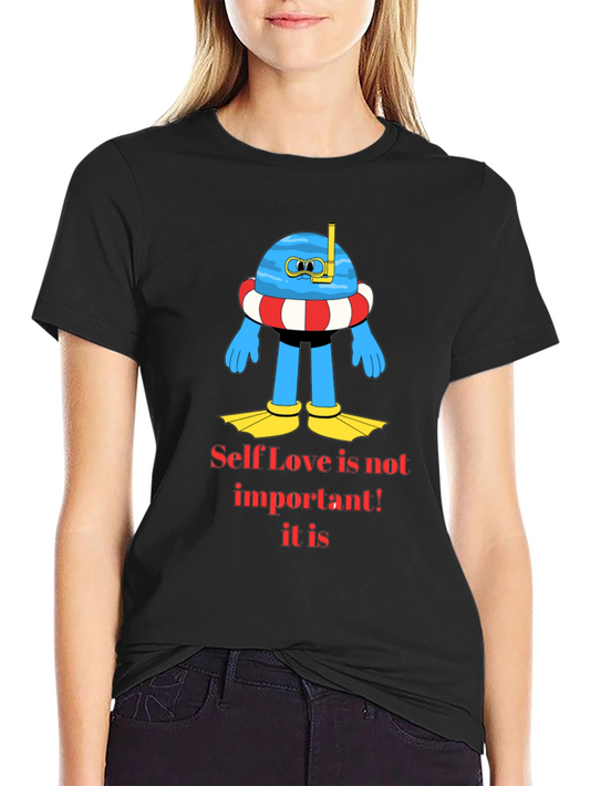 Camiseta Negra con Diseño Divertido de Buceo
