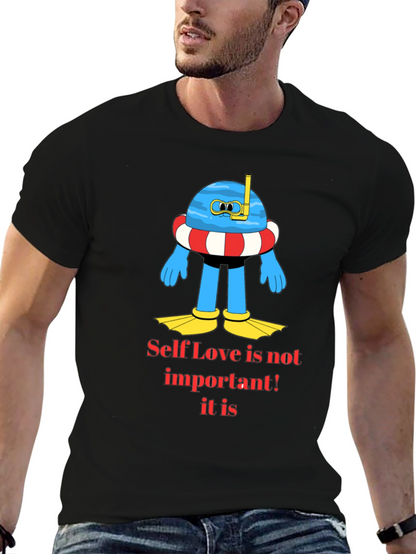 Camiseta Negra con Diseño Divertido de Buceo