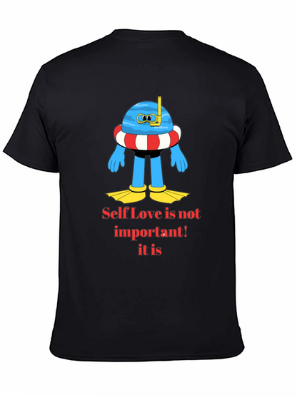 Camiseta Negra con Diseño Divertido de Buceo