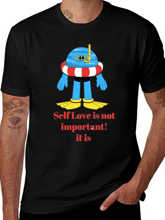 Camiseta Negra con Diseño Divertido de Buceo