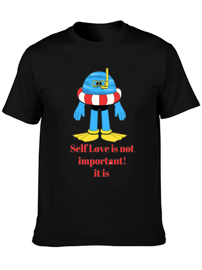 Camiseta Negra con Diseño Divertido de Buceo