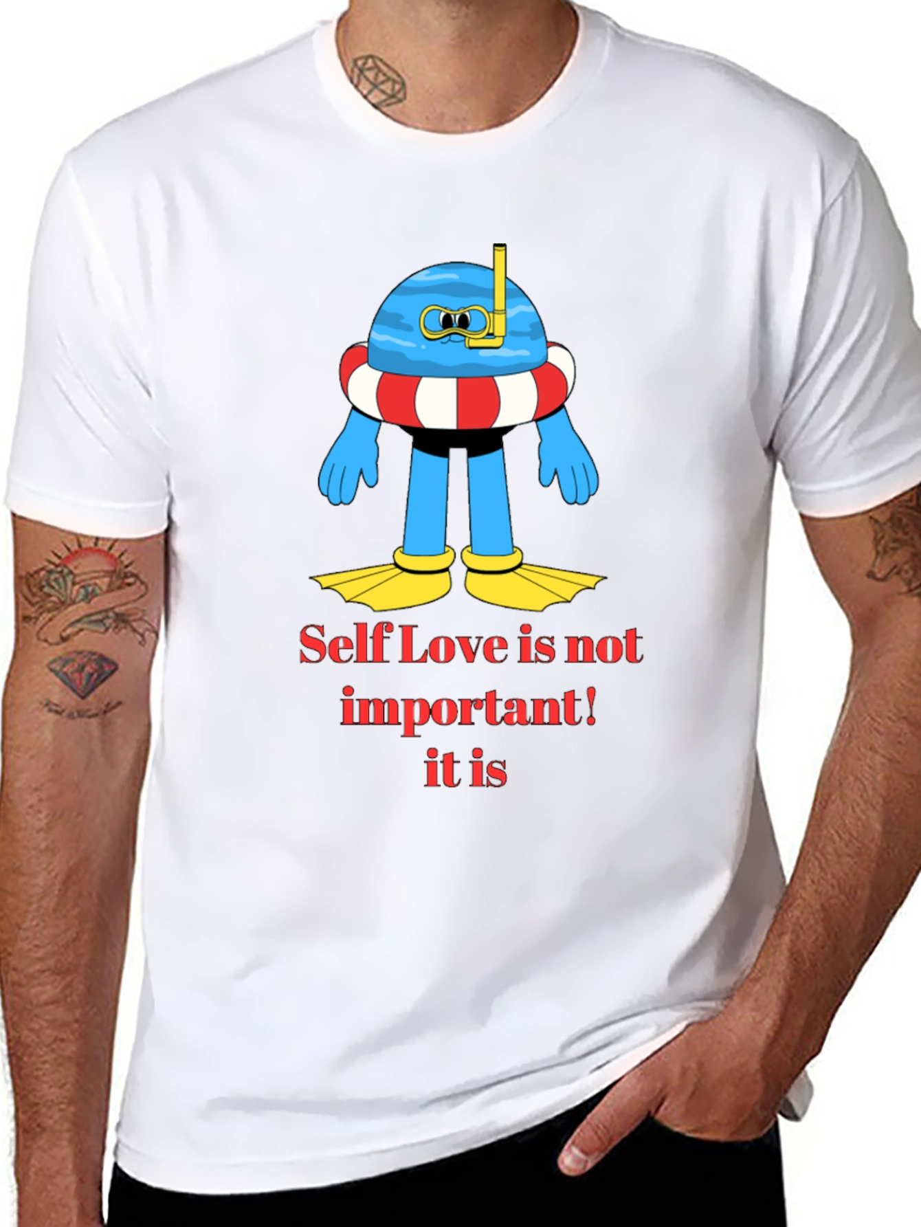 Camiseta Negra con Diseño Divertido de Buceo