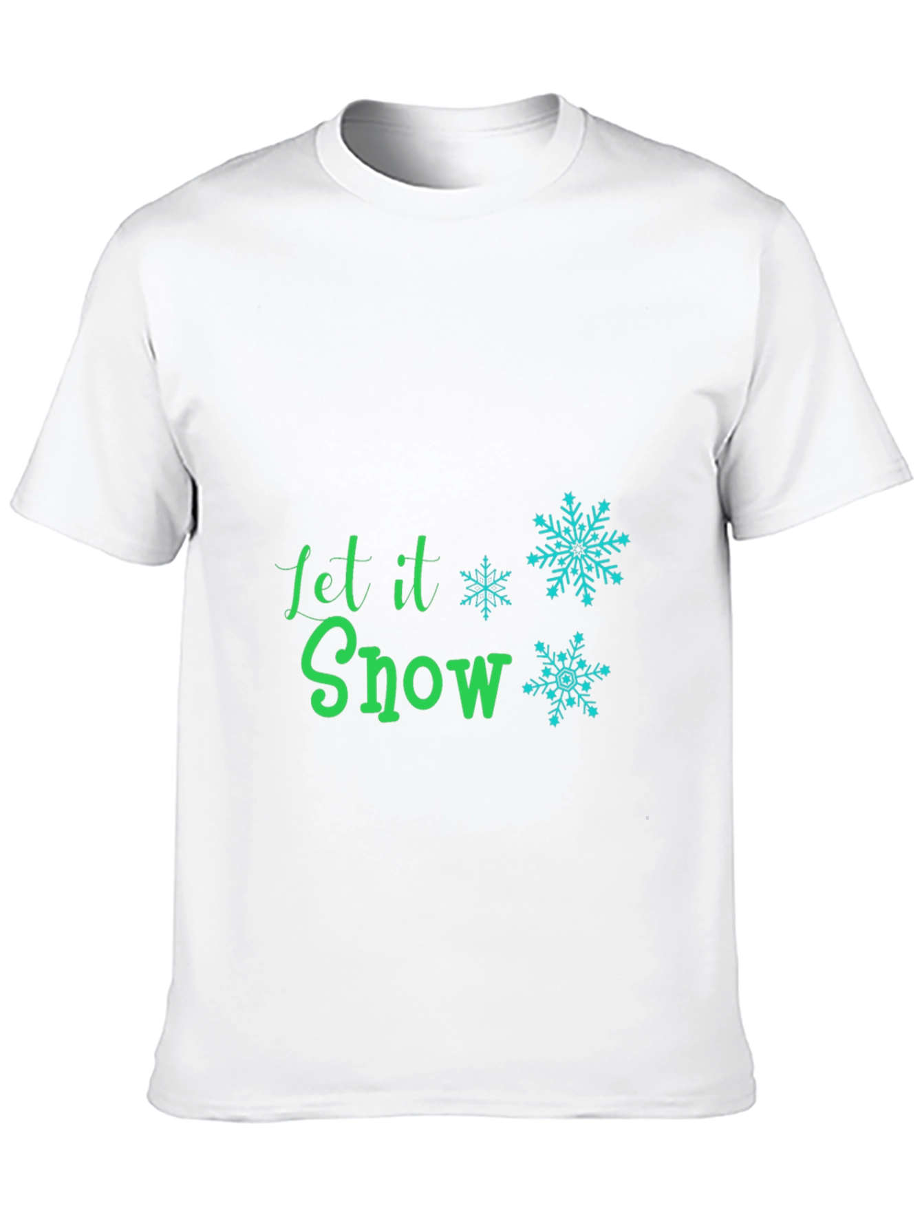 Camiseta Negra Let it Snow Festiva