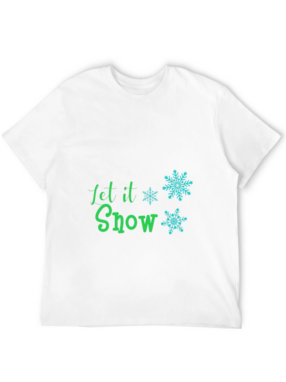 Camiseta Negra Let it Snow Festiva