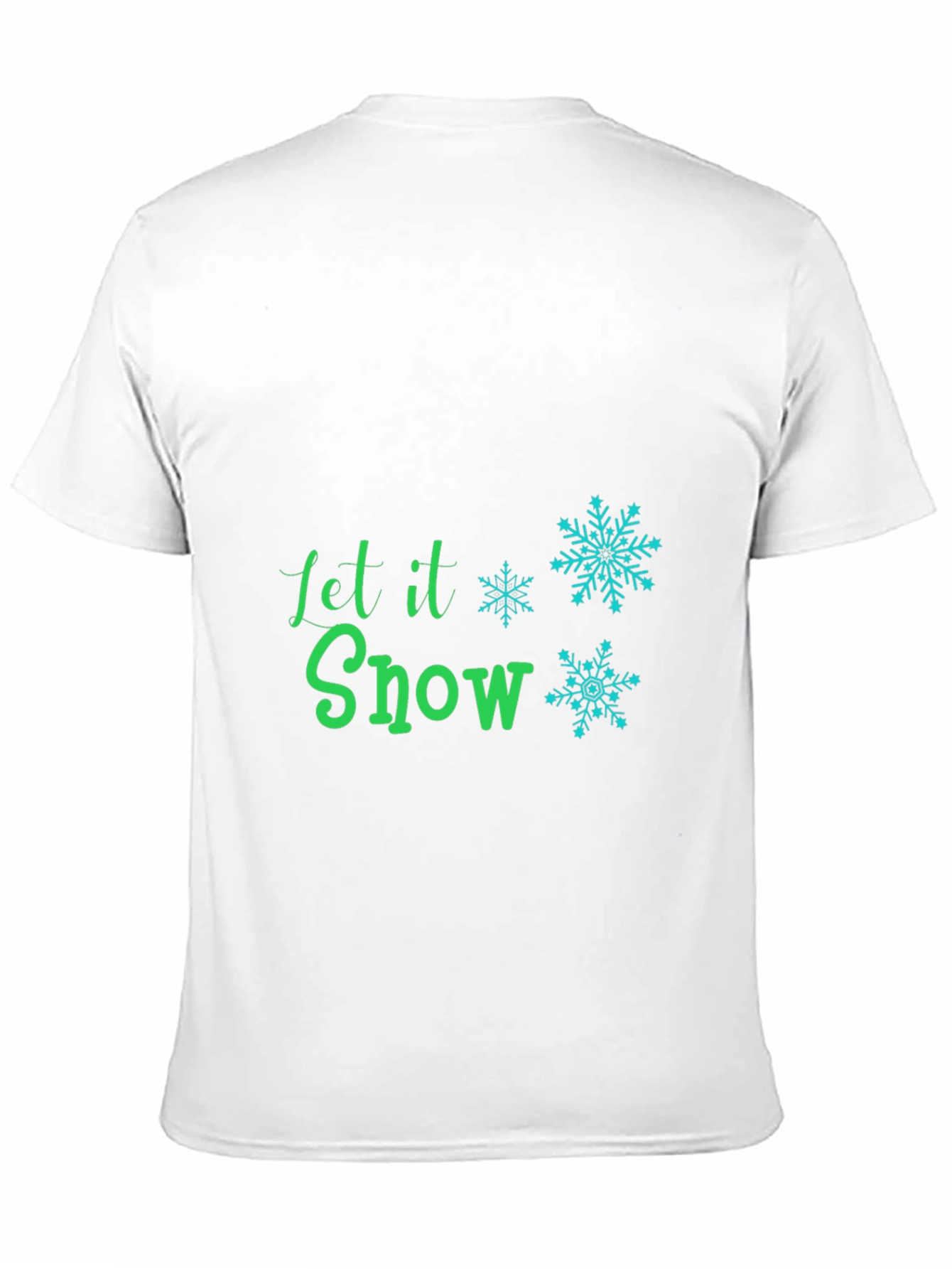 Camiseta Negra Let it Snow Festiva