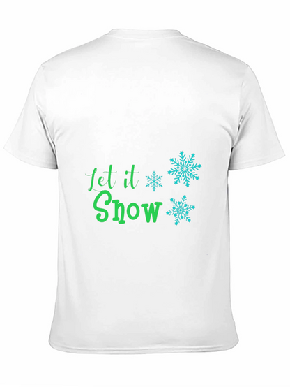 Camiseta Negra Let it Snow Festiva