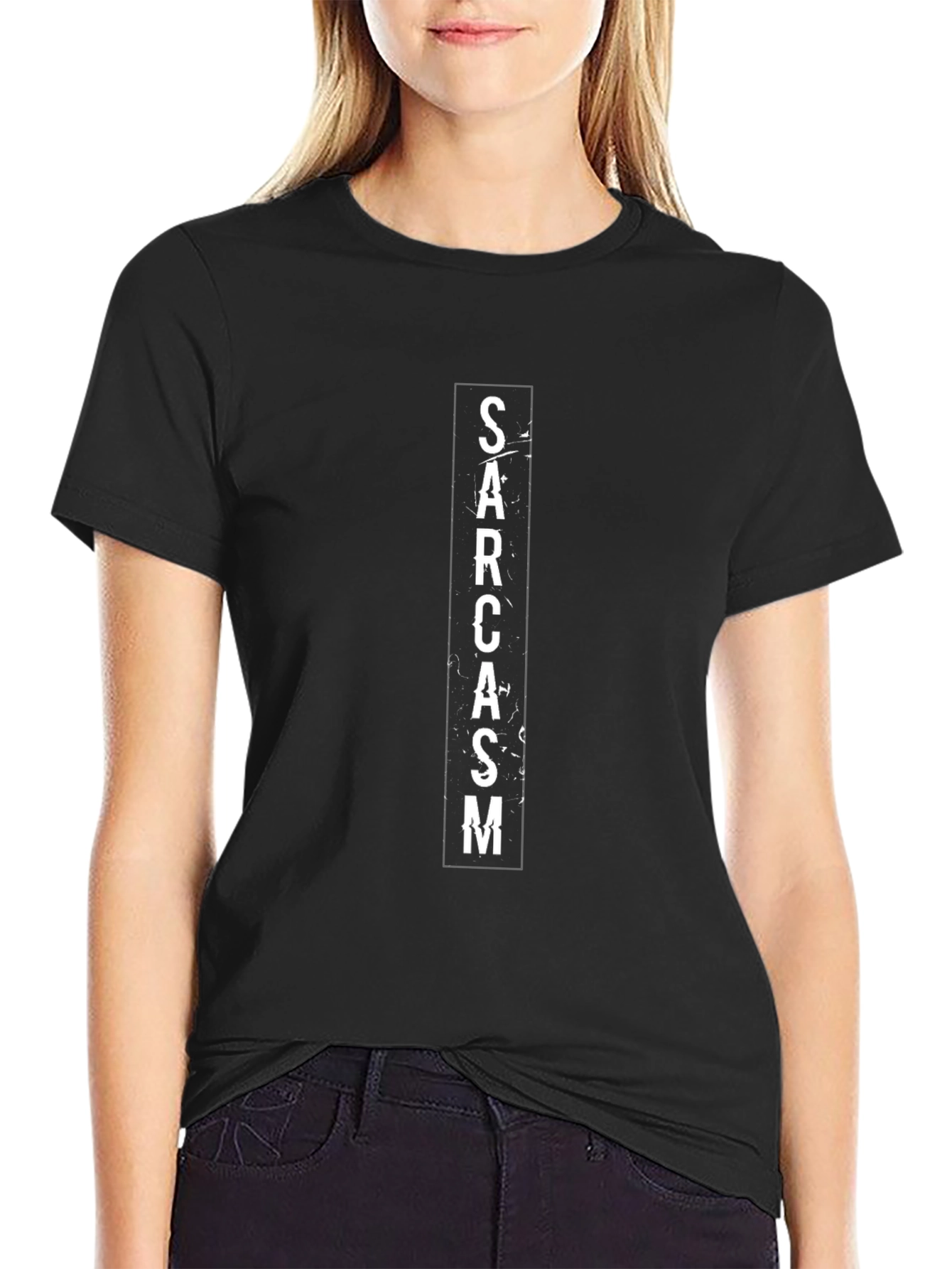 Camiseta Negra Sarcasmo para Hombre