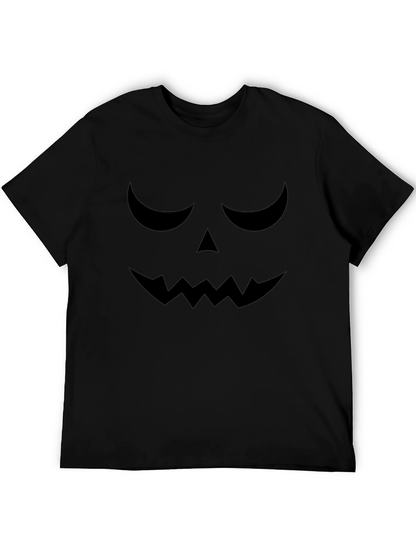 Camiseta Halloween Cara Calabaza Negra