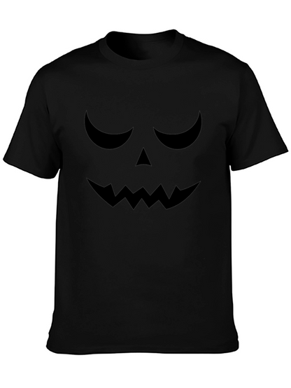 Camiseta Halloween Cara Calabaza Negra