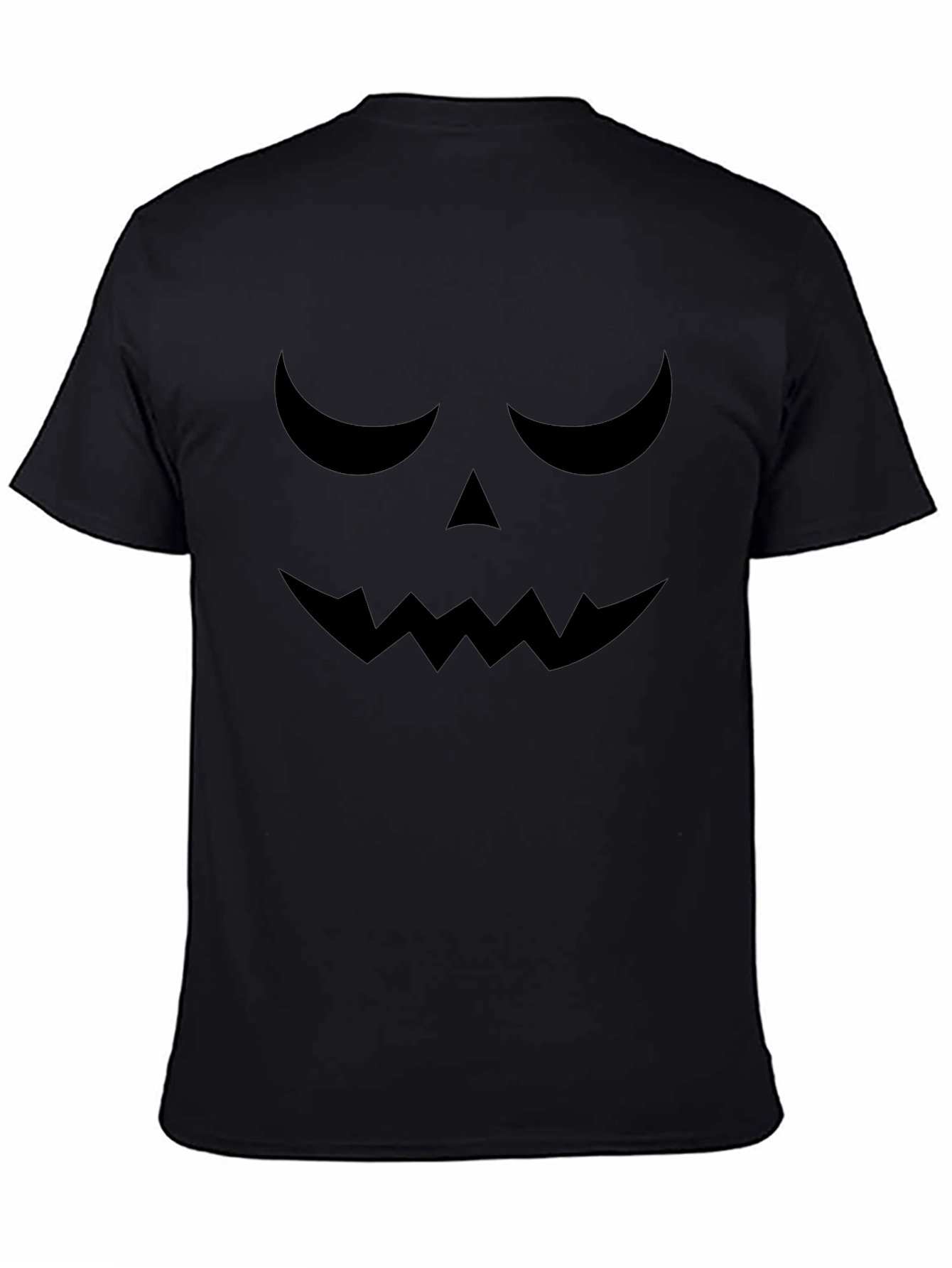Camiseta Halloween Cara Calabaza Negra