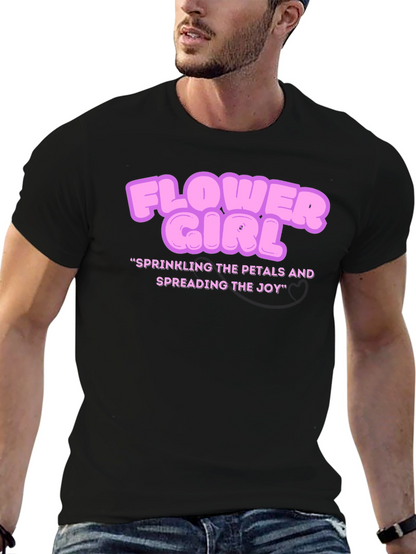 Camiseta Negra Flower Girl para Novias