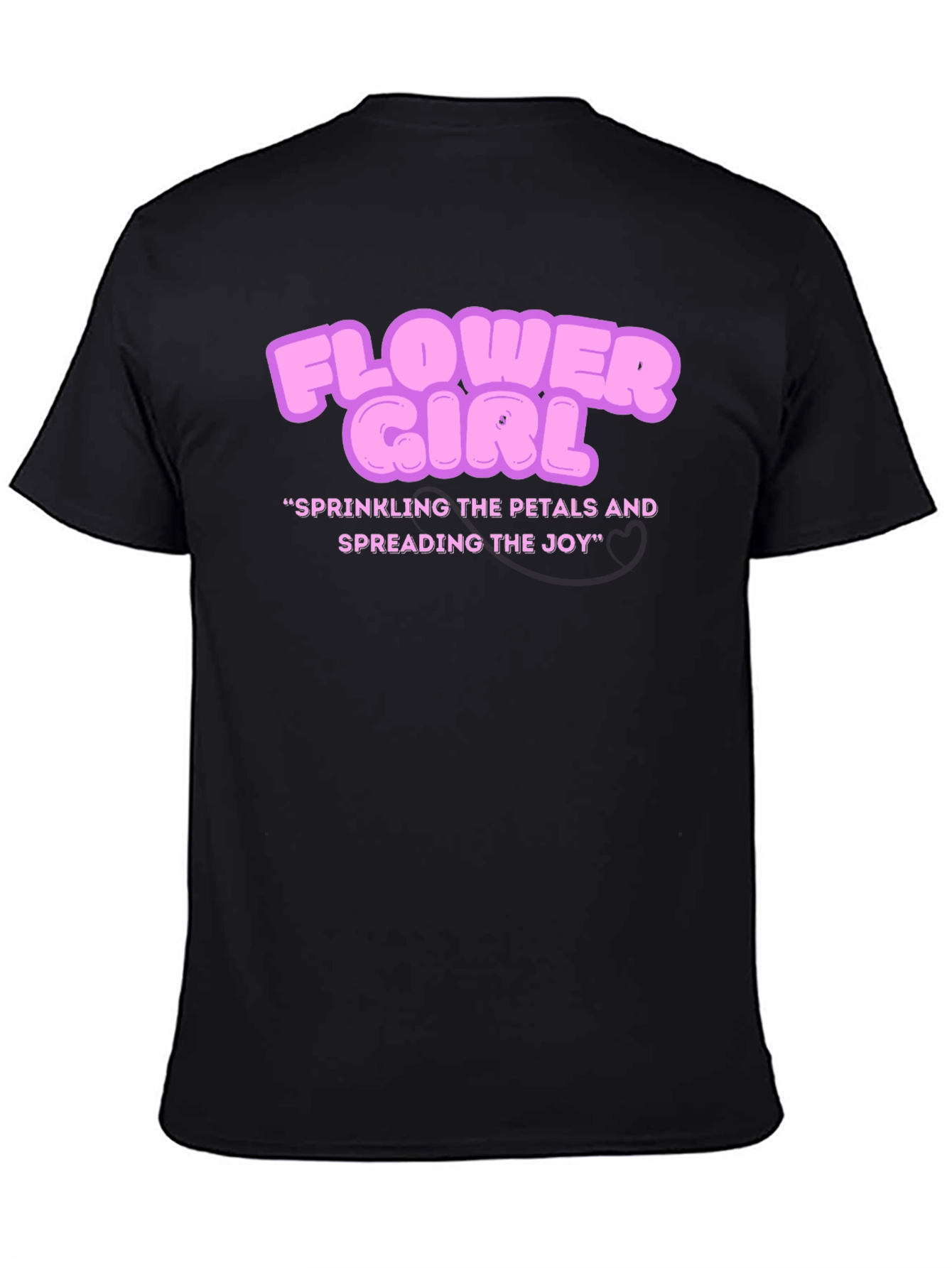 Camiseta Negra Flower Girl para Novias
