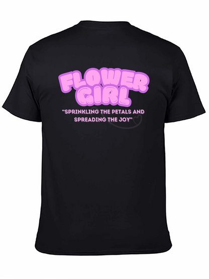 Camiseta Negra Flower Girl para Novias