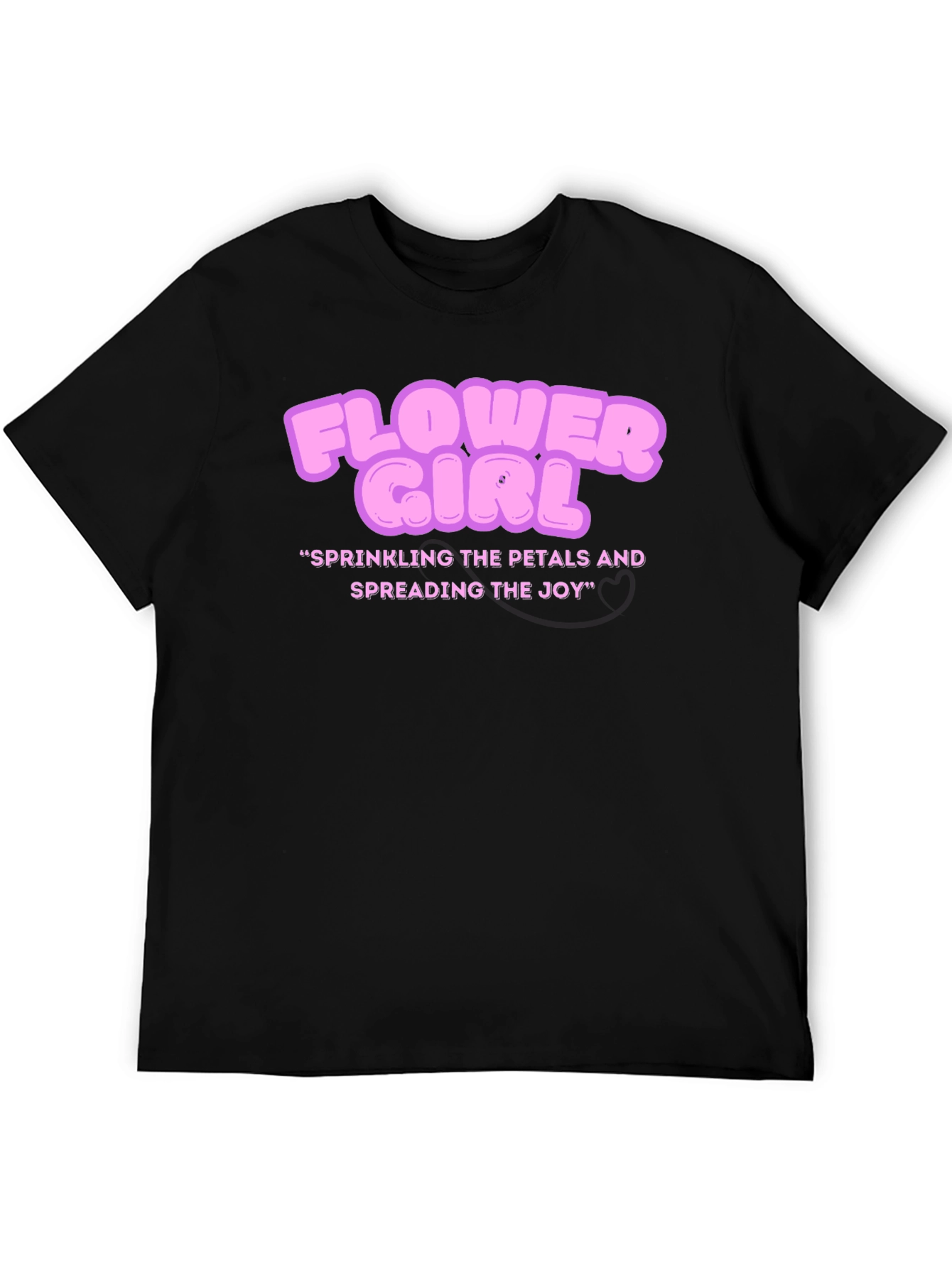 Camiseta Negra Flower Girl para Novias
