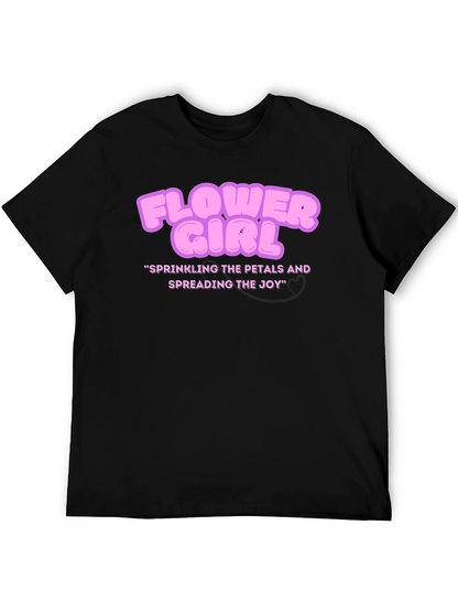 Camiseta Negra Flower Girl para Novias