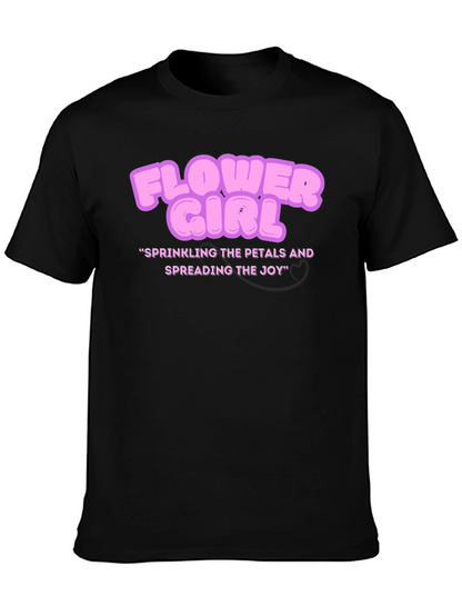 Camiseta Negra Flower Girl para Novias