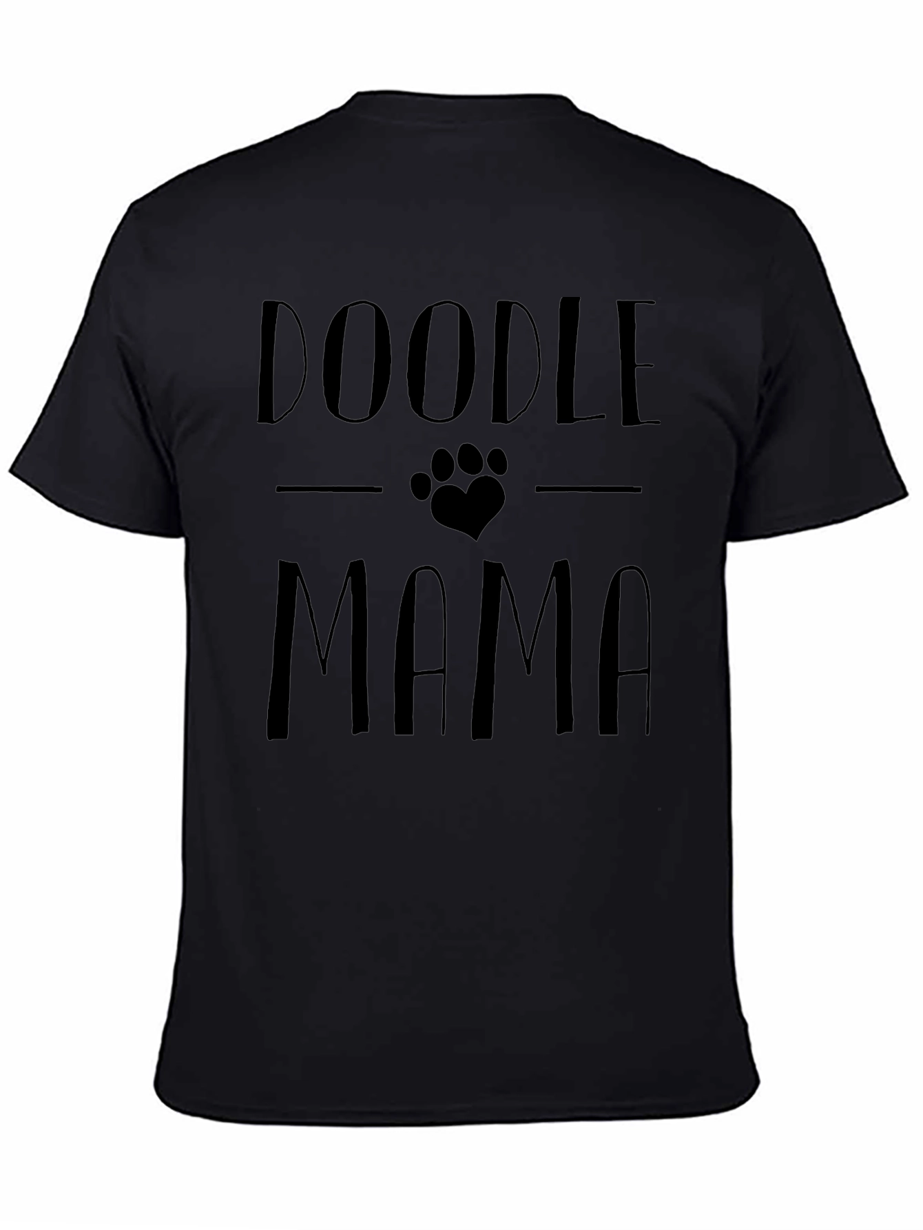 Camiseta Negra Doodle Mama para Amantes de los Perros