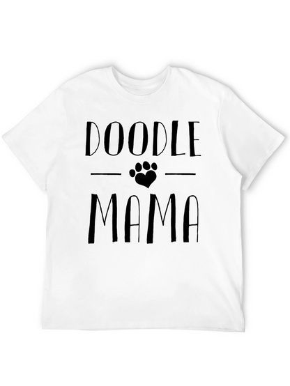 Camiseta Negra Doodle Mama para Amantes de los Perros