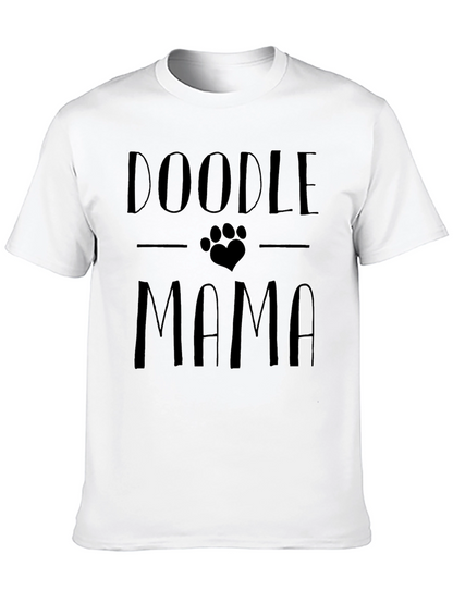 Camiseta Negra Doodle Mama para Amantes de los Perros