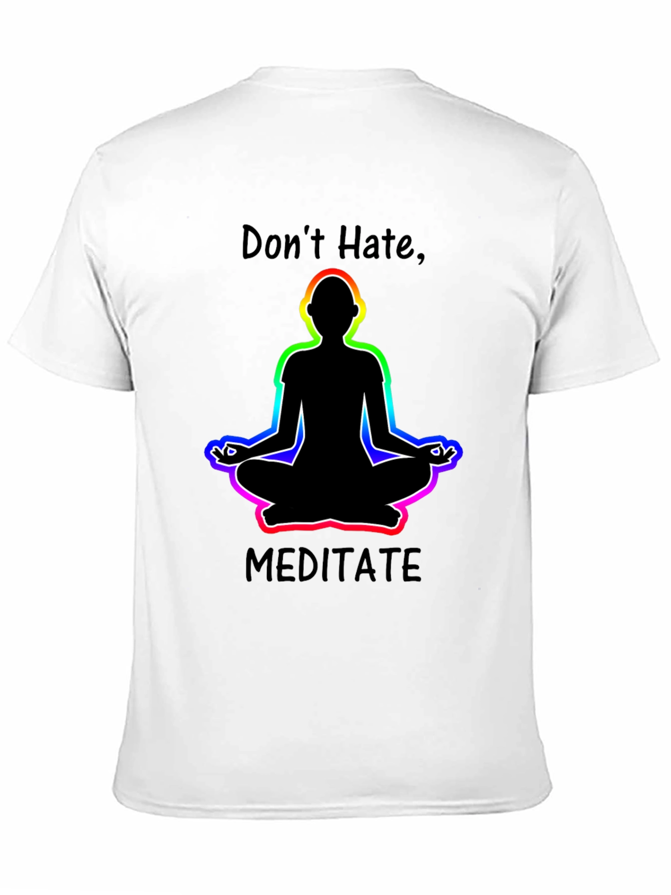 Camiseta Negra No Odies Medita Diseño Yoga