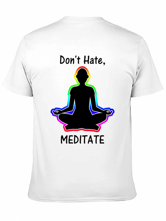 Camiseta Negra No Odies Medita Diseño Yoga