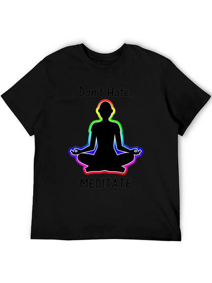 Camiseta Negra No Odies Medita Diseño Yoga