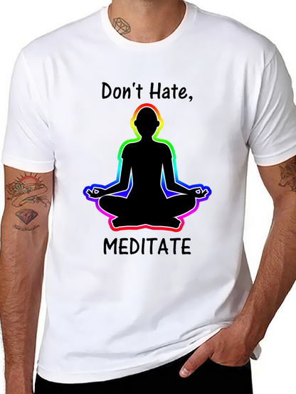 Camiseta Negra No Odies Medita Diseño Yoga