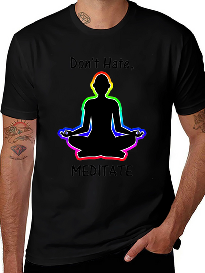 Camiseta Negra No Odies Medita Diseño Yoga