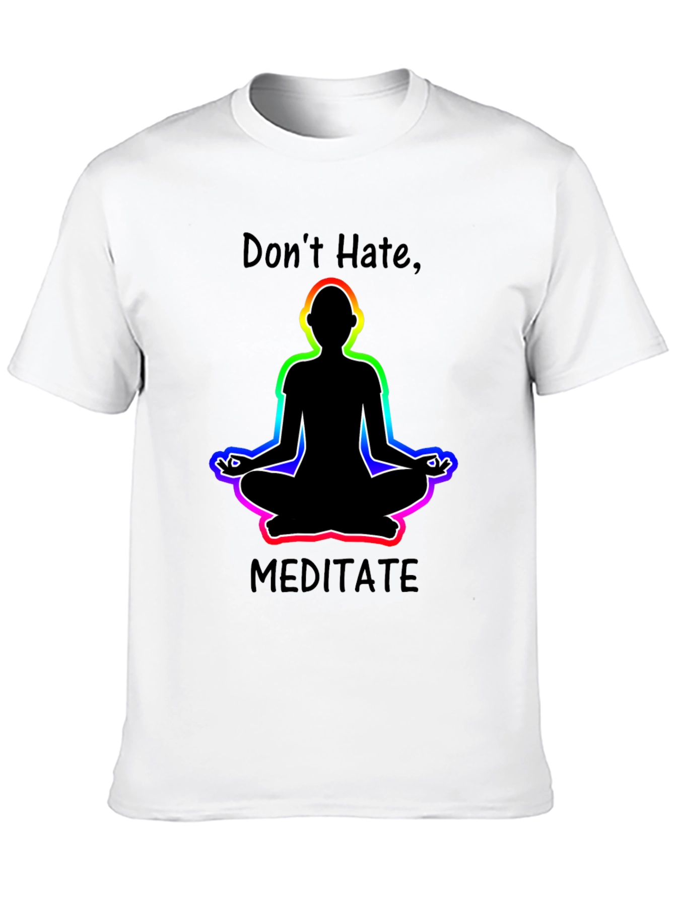 Camiseta Negra No Odies Medita Diseño Yoga