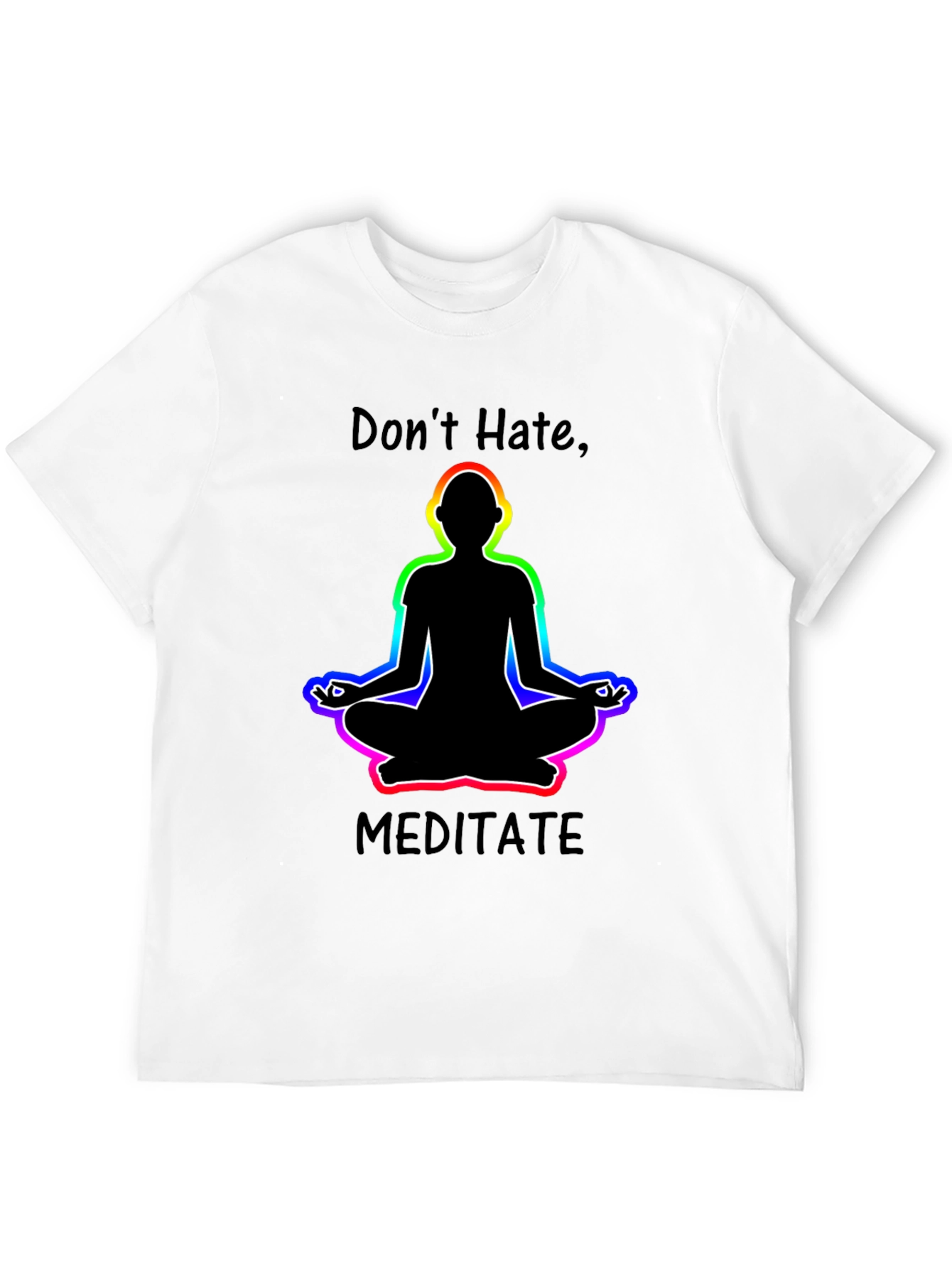 Camiseta Negra No Odies Medita Diseño Yoga