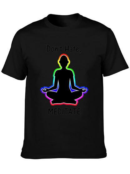 Camiseta Negra No Odies Medita Diseño Yoga