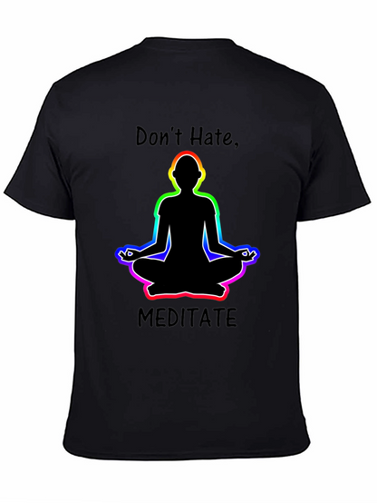 Camiseta Negra No Odies Medita Diseño Yoga