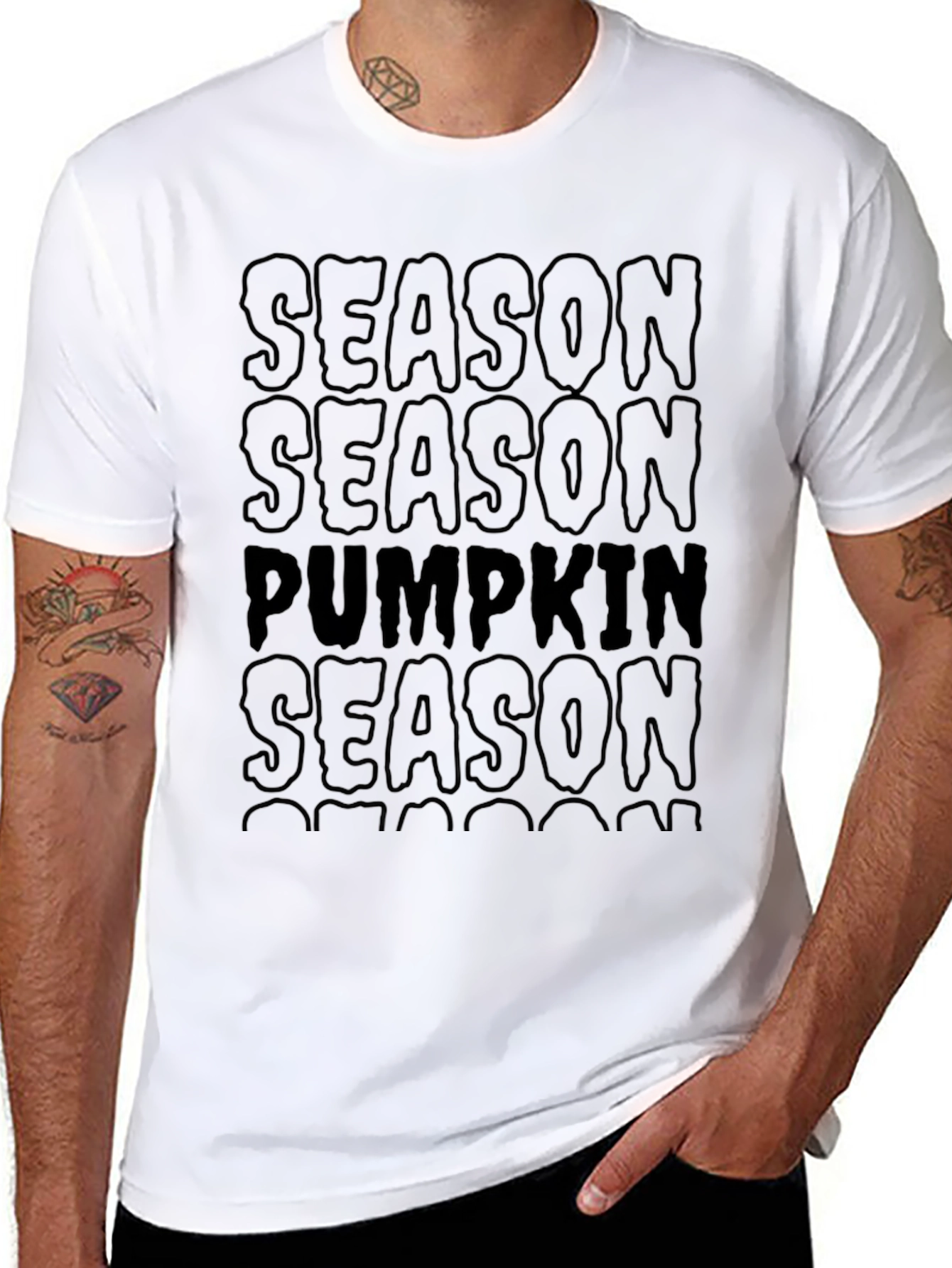 Camiseta Negra Temporada de Calabazas
