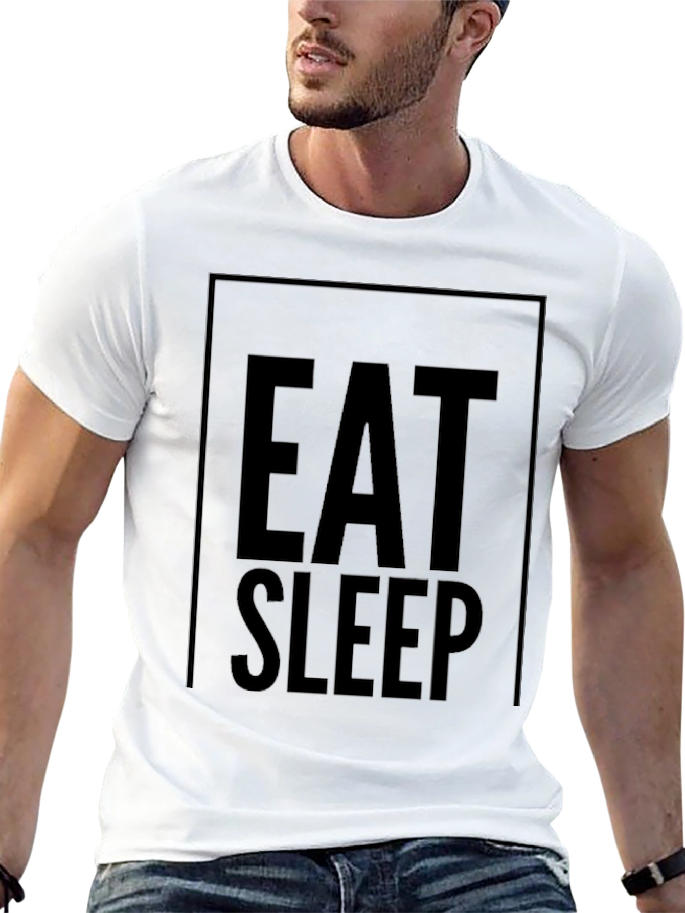 Camiseta Negra Eat Sleep: Comodidad y Estilo