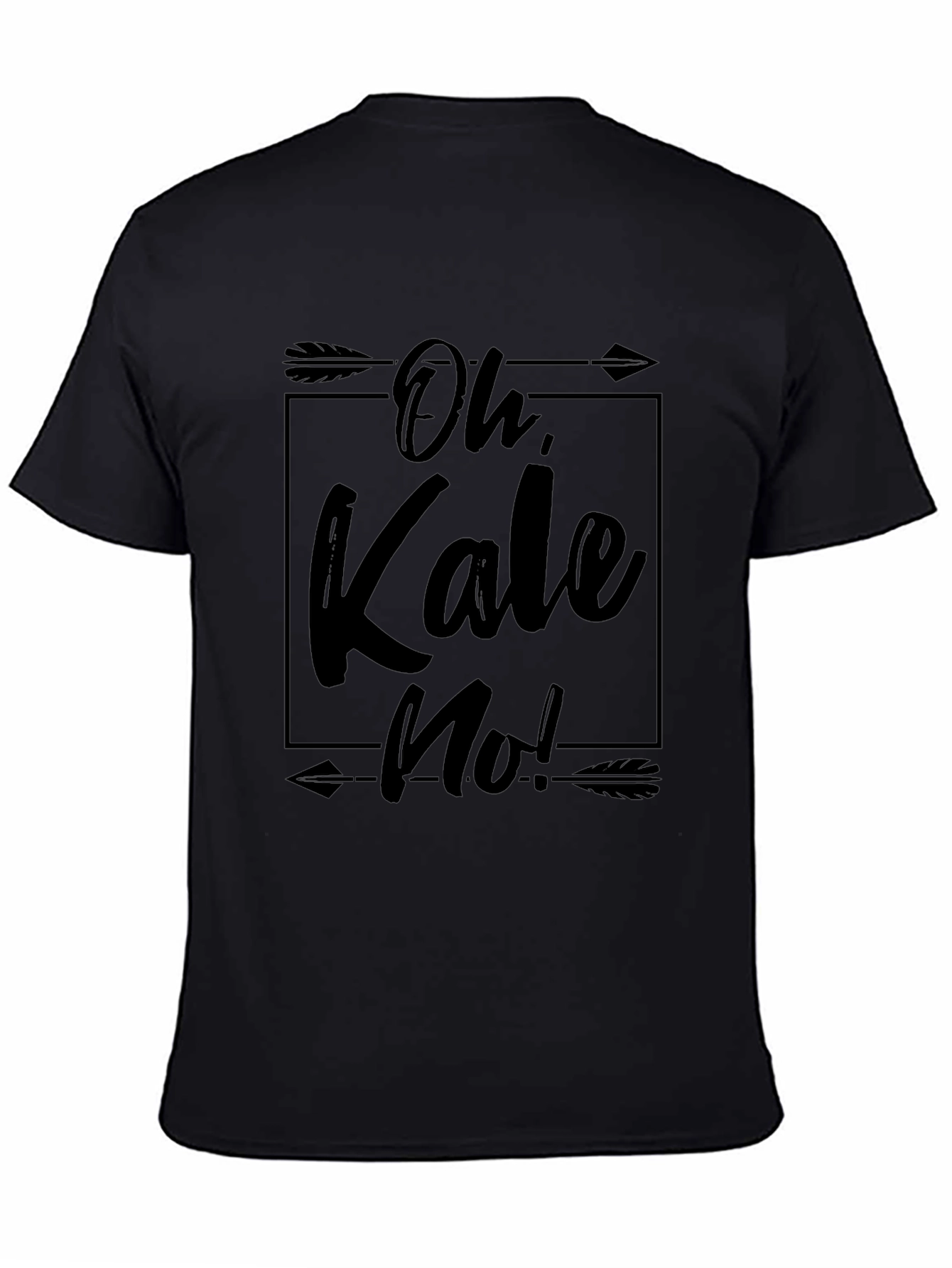 Camiseta Negra Oh Kale No! con Diseño Gráfico