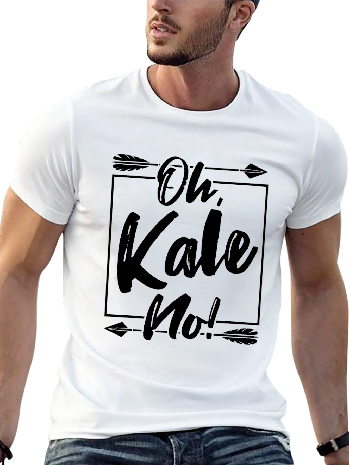 Camiseta Negra Oh Kale No! con Diseño Gráfico