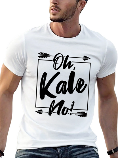 Camiseta Negra Oh Kale No! con Diseño Gráfico
