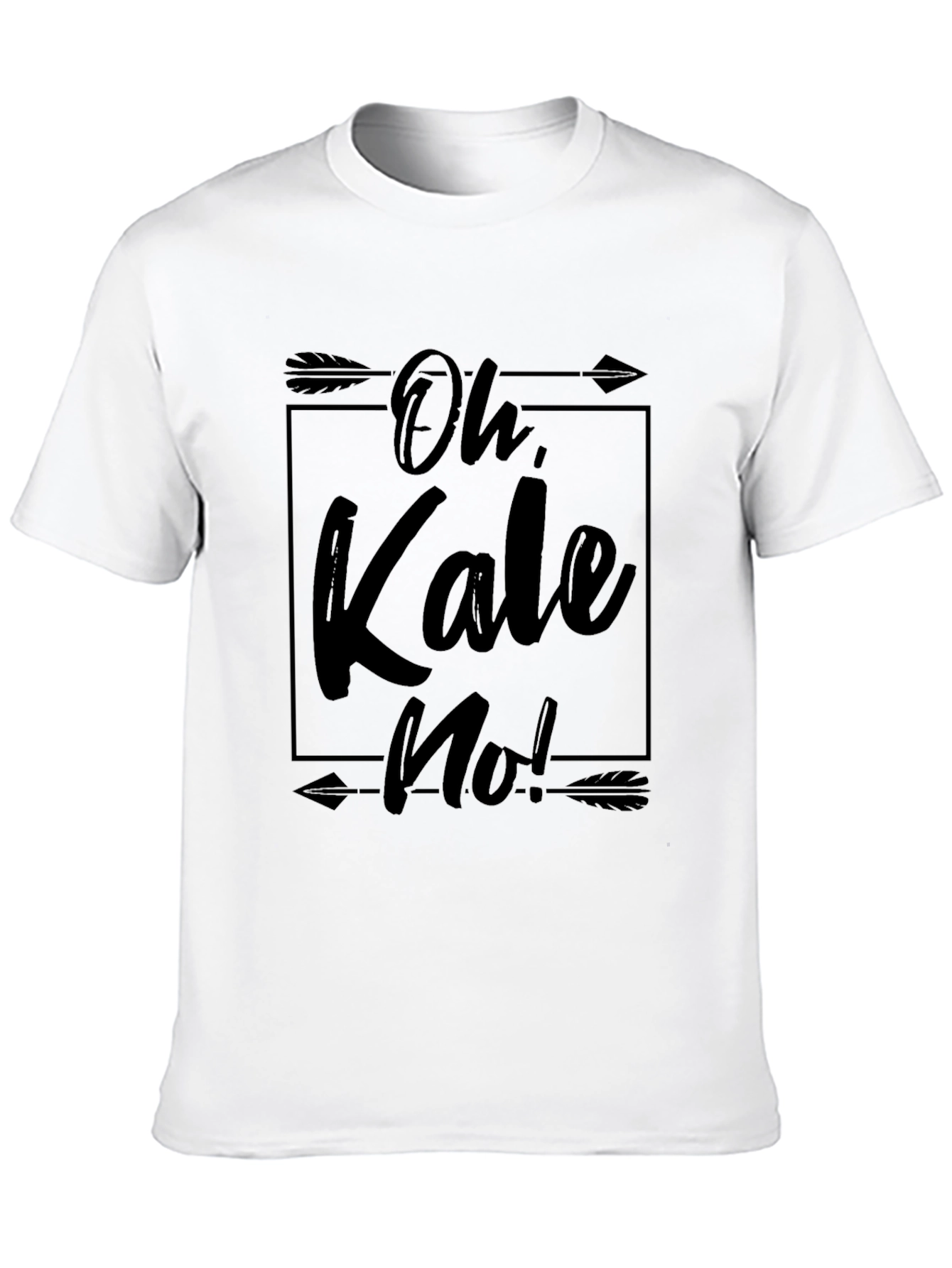 Camiseta Negra Oh Kale No! con Diseño Gráfico