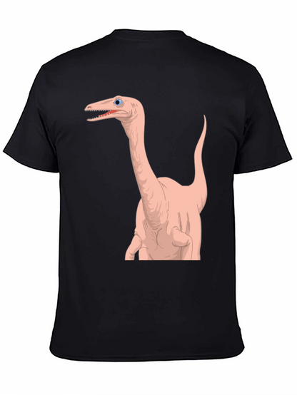 Camiseta Negra con Diseño Dinosaurio Anatómico