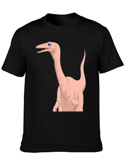 Camiseta Negra con Diseño Dinosaurio Anatómico
