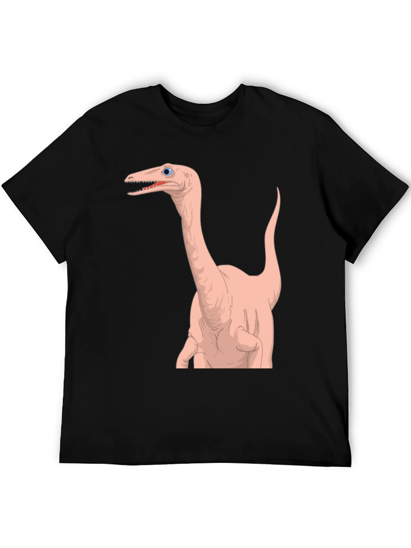 Camiseta Negra con Diseño Dinosaurio Anatómico