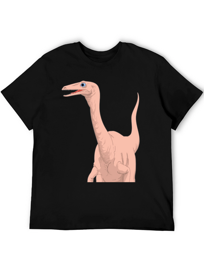 Camiseta Negra con Diseño Dinosaurio Anatómico