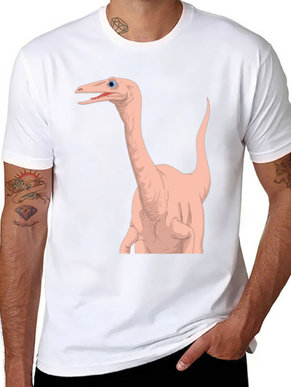 Camiseta Negra con Diseño Dinosaurio Anatómico