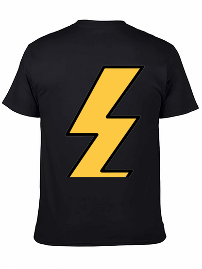 Camiseta Negra con Rayo Amarillo - Estilo Casual
