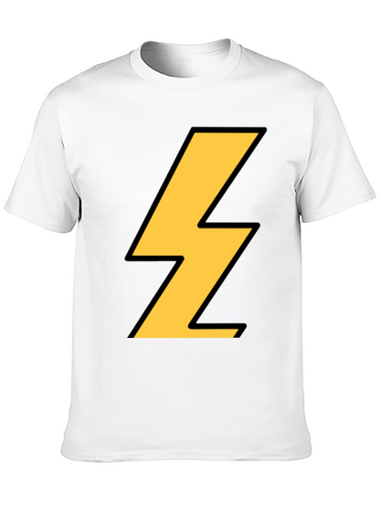 Camiseta Negra con Rayo Amarillo - Estilo Casual