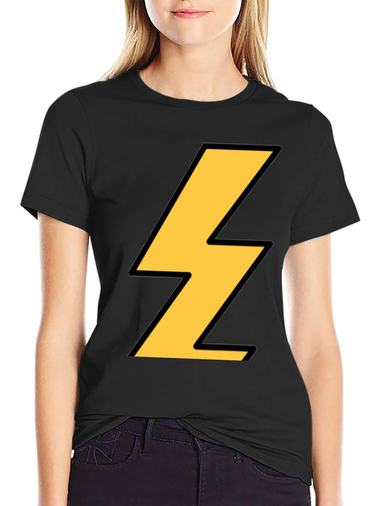 Camiseta Negra con Rayo Amarillo - Estilo Casual