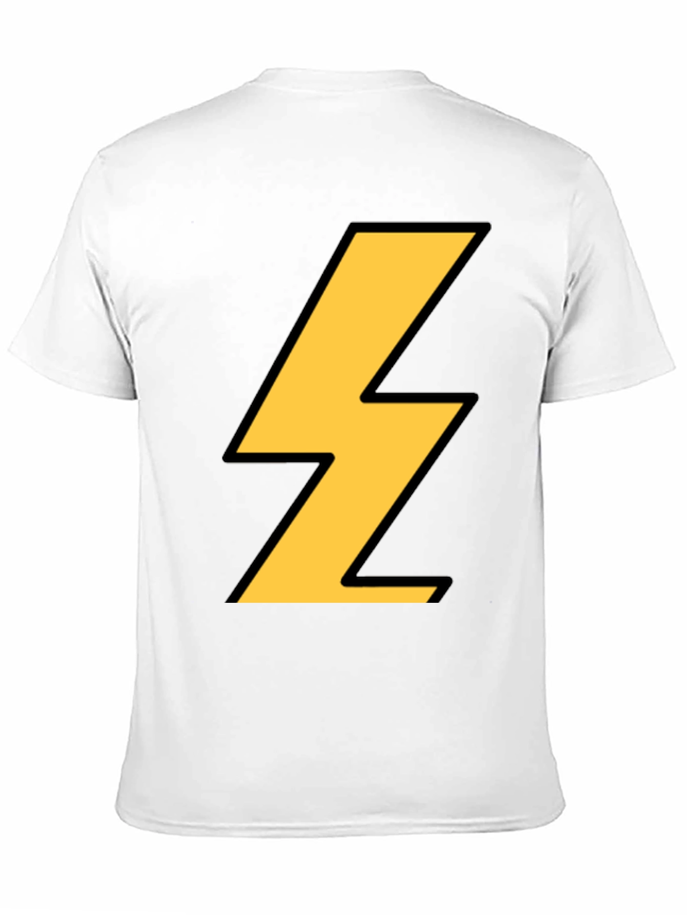 Camiseta Negra con Rayo Amarillo - Estilo Casual